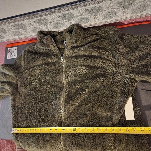 FLASH SALE 🔥 Ci Sono Olive Green Faux Fur Full Zip Jacket Sz 1X NWT - Picture 11 of 11